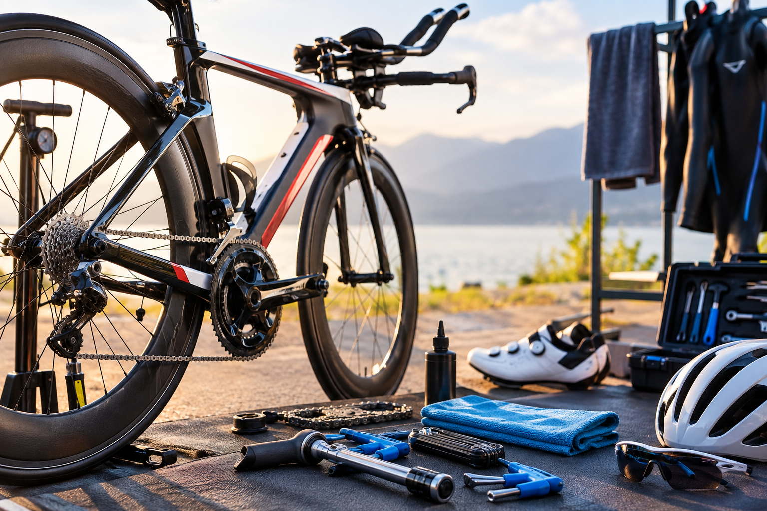 triathlon pre race bike check