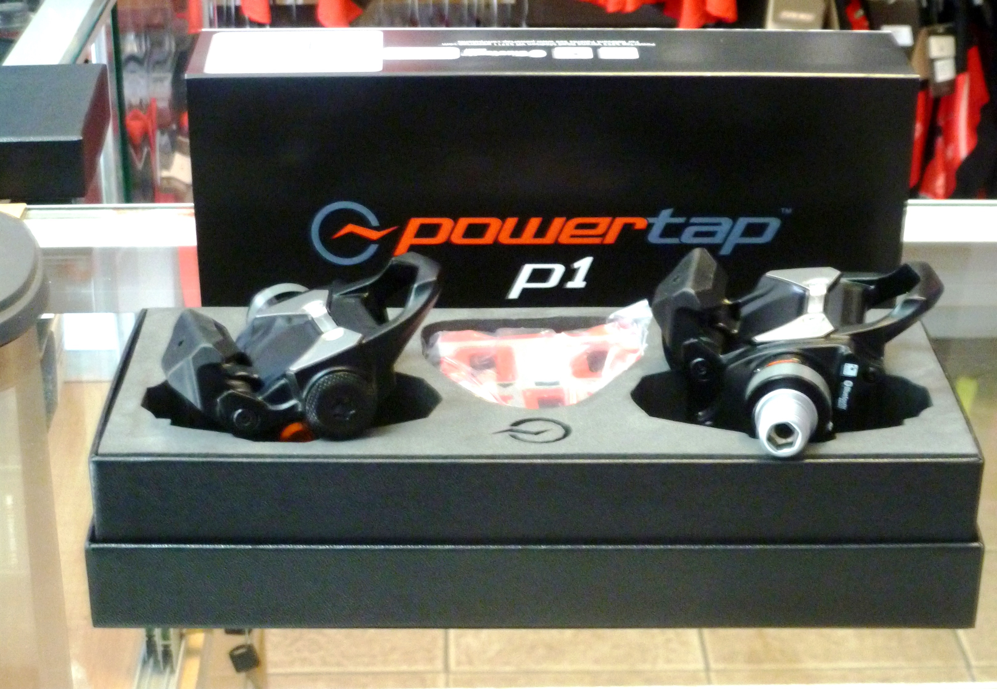 Powertap P1 power meter pedals at the sport factory